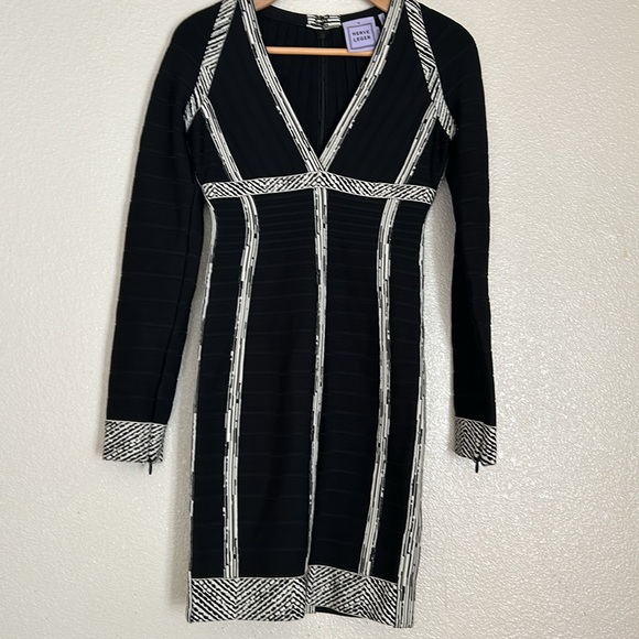 Herve Leger Marina Bandage Mini Dress Size Medium - Picture 5 of 12